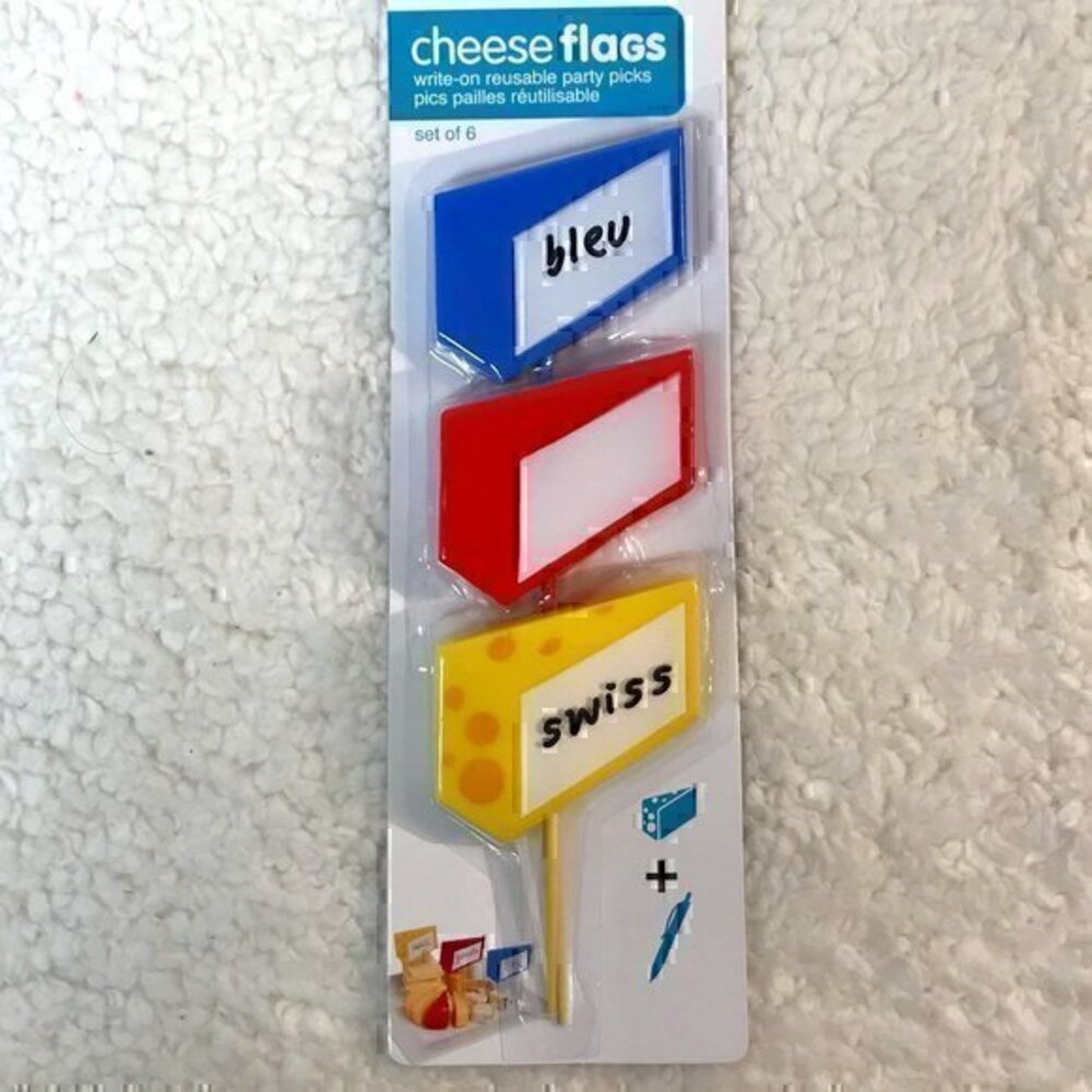 DCI Reusable Cheese Flags Party Picks - Set of 6